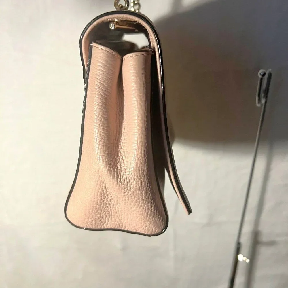 Kate Spade Blush Pink Leather Crossbody Purse with Chain/Leather Strap